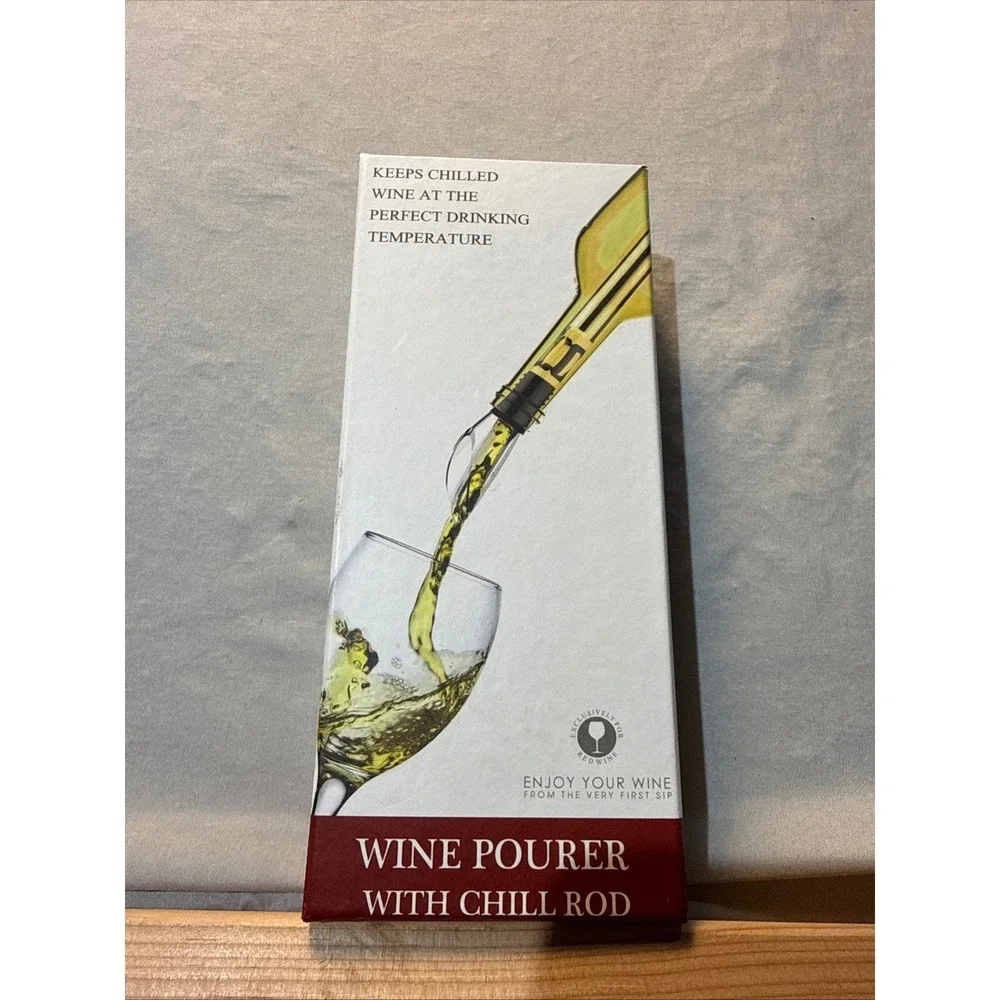 Wine Pourer with Stainless Steel Chill Rod Cooling‎ Aerator Set CYZ001-WC New